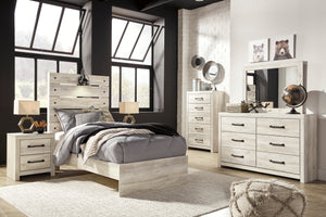 Cambeck Twin Panel Bed with 2 Nightstands