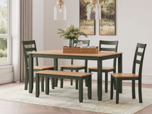 Load image into Gallery viewer, Gesthaven Dining Table with 4 Chairs and Bench (green)