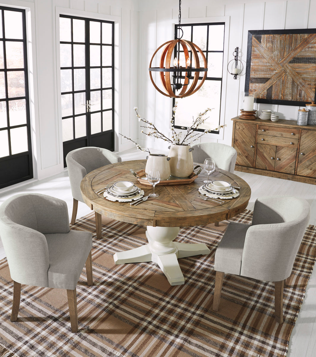 Ashley D754 50t Ashley Grindleburg Round Dining Table Ashley Round