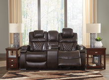 Load image into Gallery viewer, Warnerton Power Reclining Loveseat with Console and Adj Head