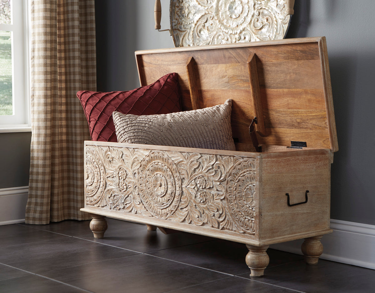 Fossil Ridge Storage Bench – Ashley HomeStore