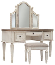 Load image into Gallery viewer, Realynn Vanity, Mirror & Stool