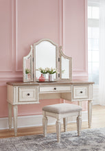 Load image into Gallery viewer, Realynn Vanity, Mirror & Stool