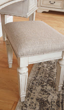 Load image into Gallery viewer, Realynn Vanity, Mirror & Stool