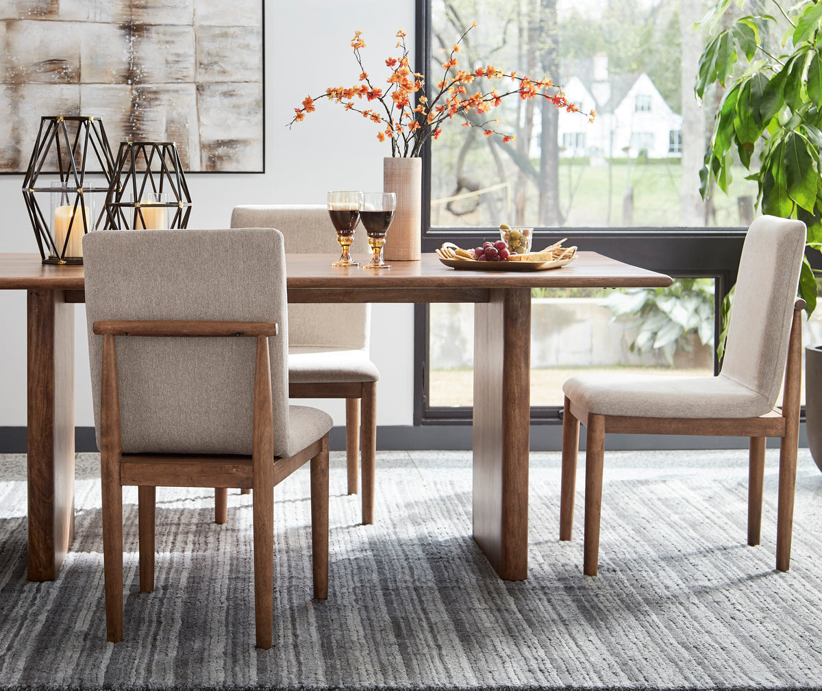 Isanti Dining Table 4 Chairs and Bench – Ashley HomeStore