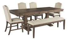 Load image into Gallery viewer, Johnelle Dining Table 4 Chairs and Bench