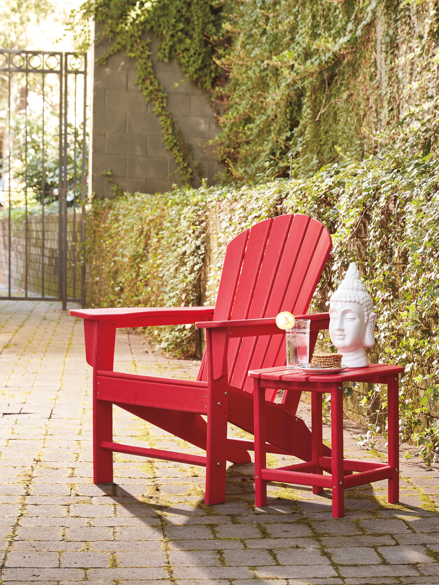 Red adirondack top chairs plastic