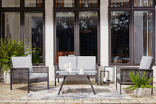 Load image into Gallery viewer, Lainey 4 Piece Outdoor Chat Set Two-tone Gray