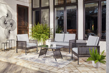 Load image into Gallery viewer, Lainey 4 Piece Outdoor Chat Set Two-tone Gray
