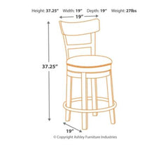 Load image into Gallery viewer, Pinnadel Swivel Bar Stool