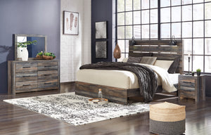 Drystan King Panel Bed with 2 Nightstands