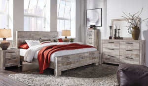 Effie King Panel Bed with 2 Nightstands