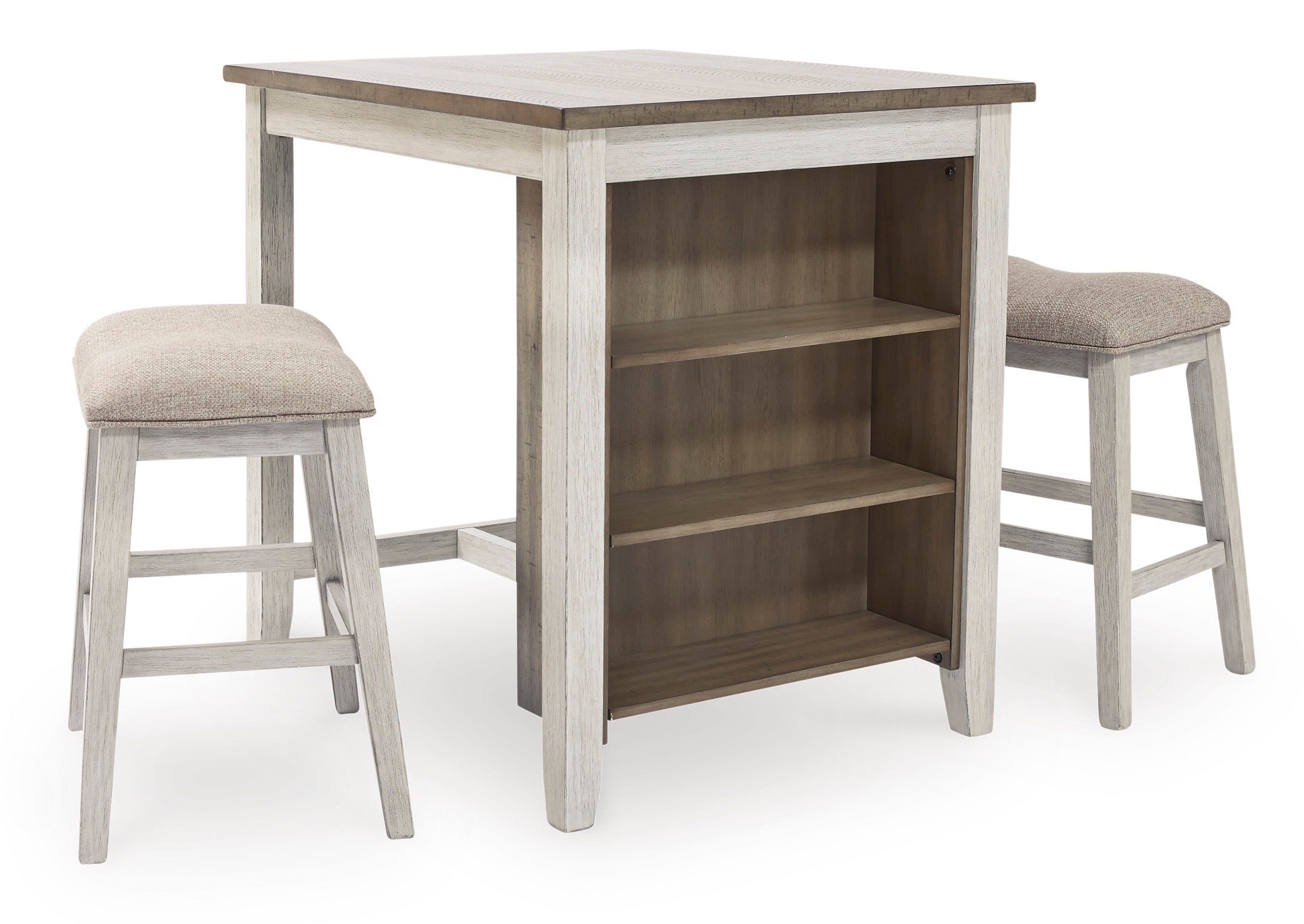 Skempton Counter Height Dining Table and Bar Stools (Set of 3