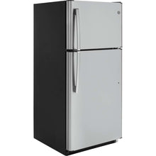 Load image into Gallery viewer, GE® 18 Cu. Ft. Top-Freezer Refrigerator Stainless Steel
