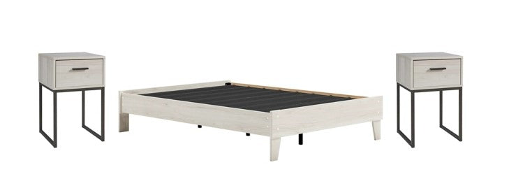 Socalle Full Platform Bed with 2 Nightstands