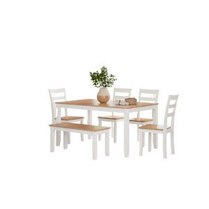 Gesthaven Dining Table with 4 Chairs and Bench
