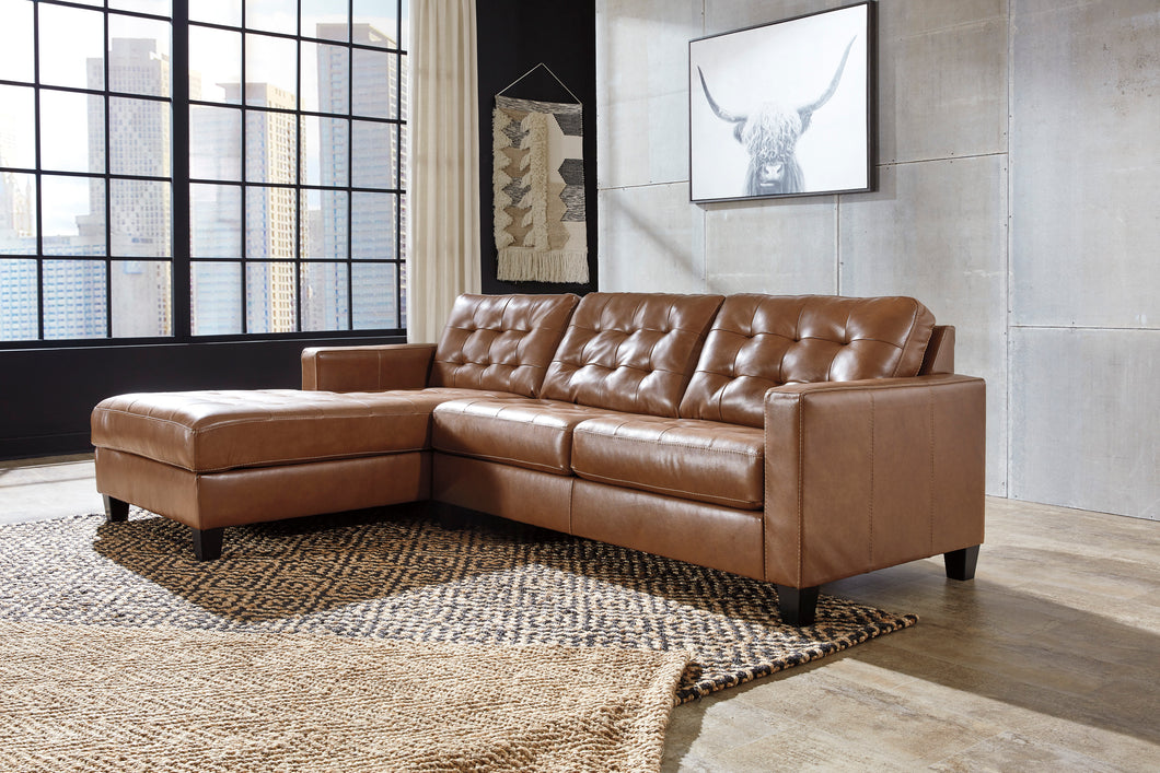 Baskove 2 Piece Leather Sectional
