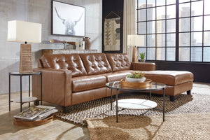 Ashley baskove leather shop sectional