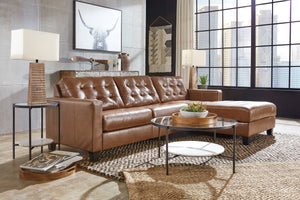 Baskove 2 Piece Leather Sectional