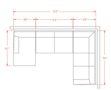 Load image into Gallery viewer, Aberton 3 Piece LAF Sectional
