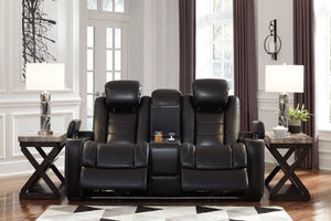 Party Time Power Reclining Loveseat with Console and Adj Head