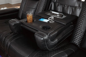 Party Time Power Reclining Sofa with Adjustable Headrest