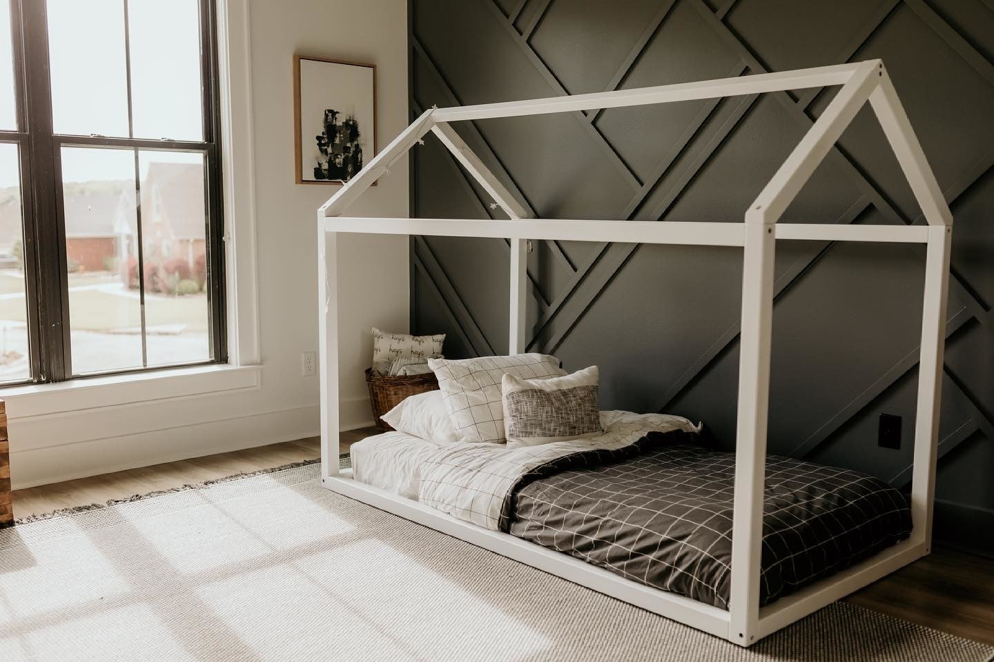 Flannibrook twin house bed frame deals