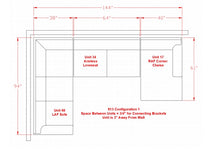 Load image into Gallery viewer, Abalone 3 Piece Sectional
