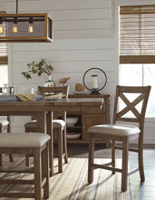 Load image into Gallery viewer, Moriville Counter Height Dining Table 4 Barstools and Bench
