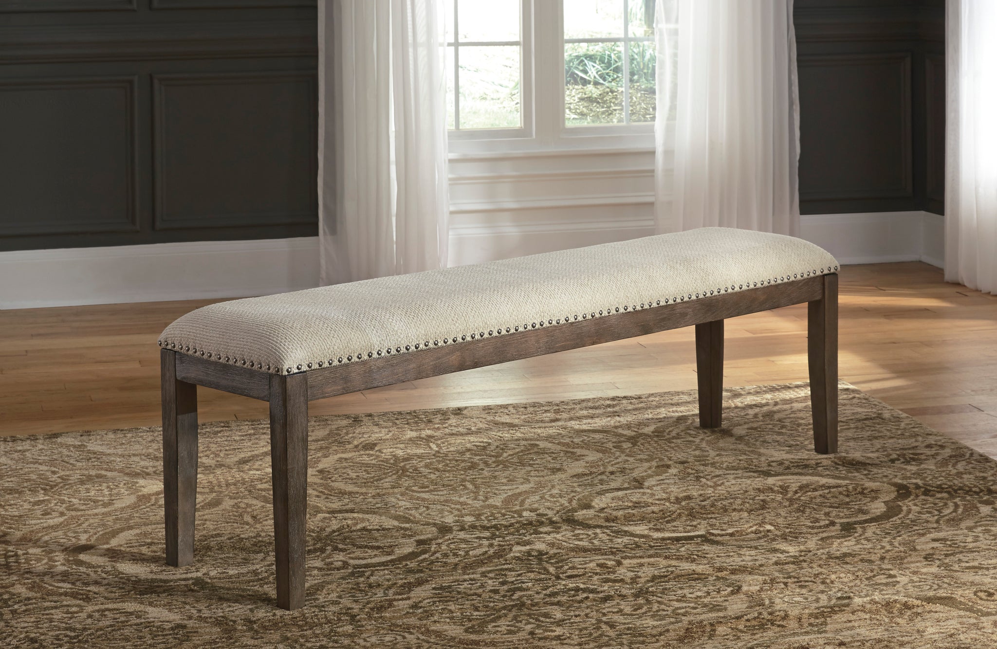 Johnelle Dining Table 4 Chairs and Bench Ashley HomeStore
