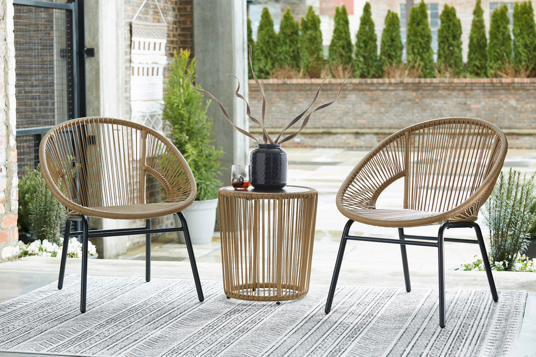 Mandarin Cape Outdoor Table and Chairs (Set of 3)