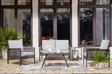 Load image into Gallery viewer, Lainey 4 Piece Outdoor Chat Set Two-tone Gray
