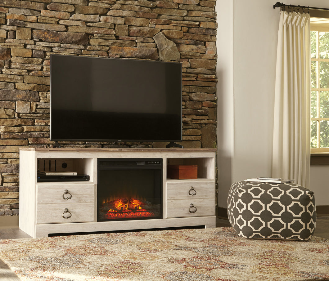 Willowton LG TV Stand With Fireplace